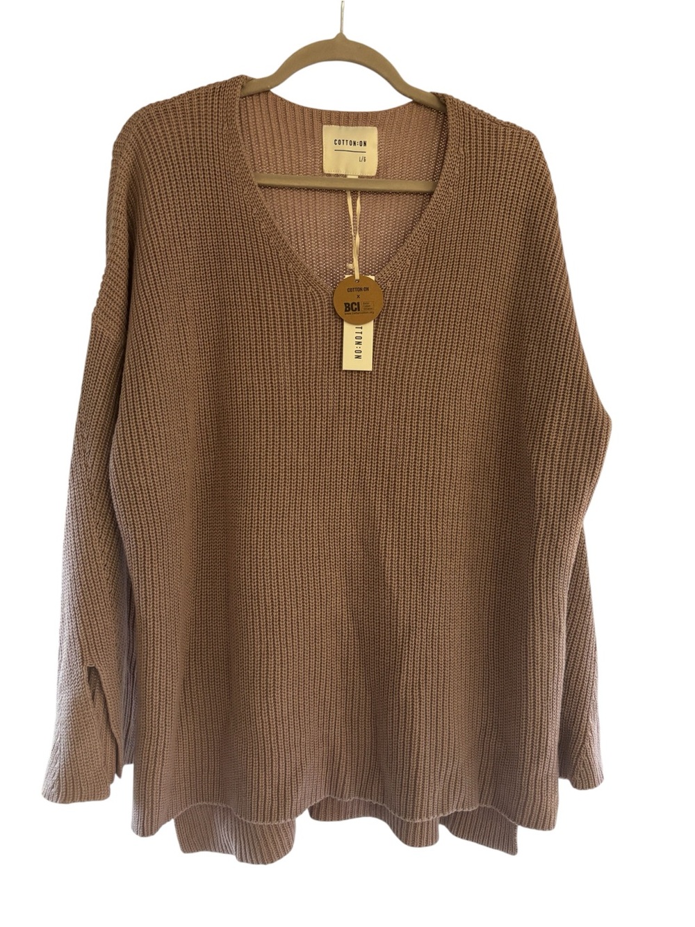 Cotton On Women’s V-Neck Knit Sweater - Brown